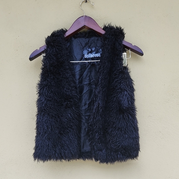 Dollhouse Kids Plush Black Vest - Picture 6 of 7